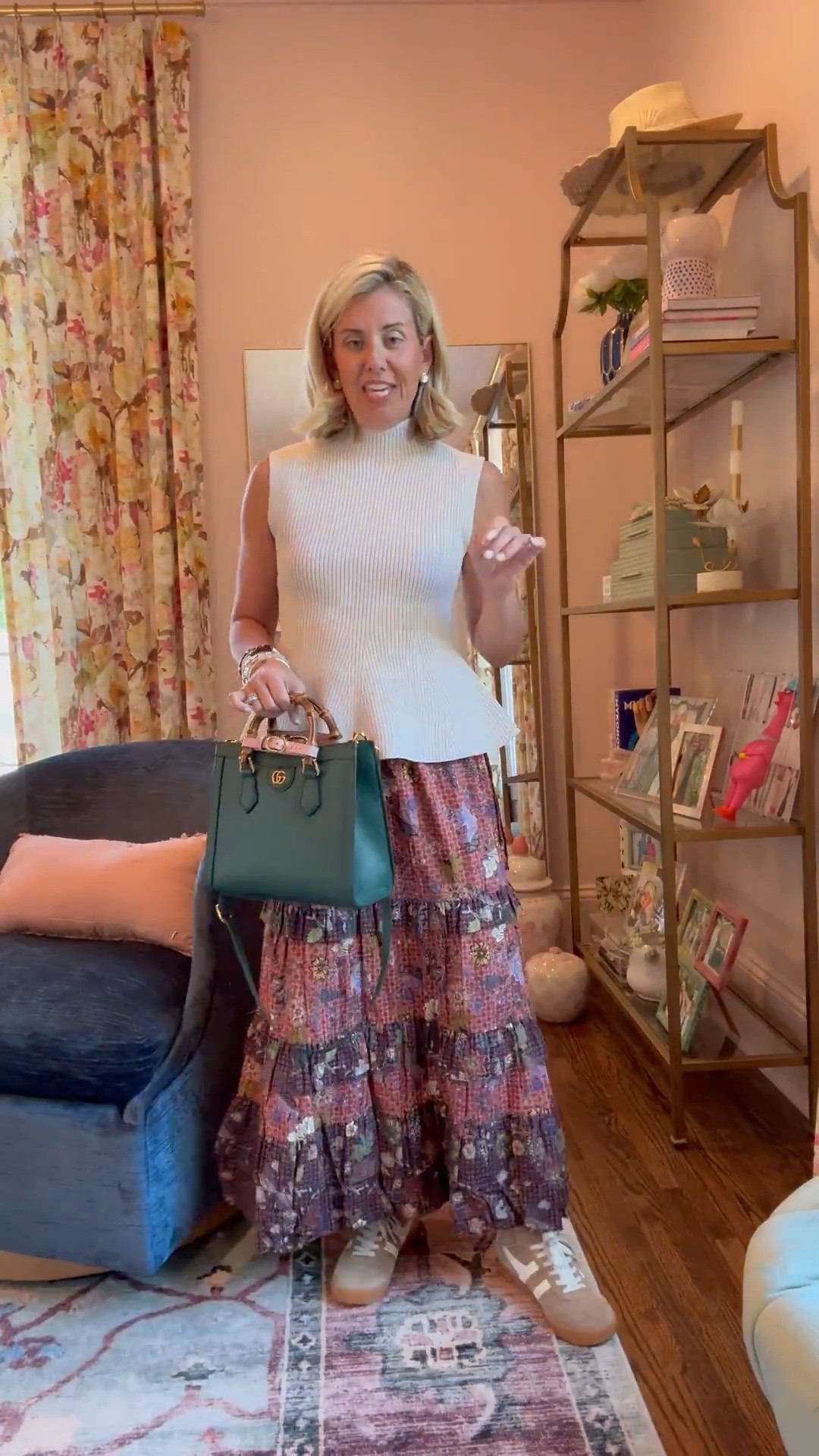 Skirt obsessed…literally gorgeous!! 
Top & skirt - xs
Sneakers - 8 tts

CODES:
Marie Oliver - CATHERINE15
Allie + Bess - Catherine20

#LTKdayinmylife #LTKootd #LTKmomlife