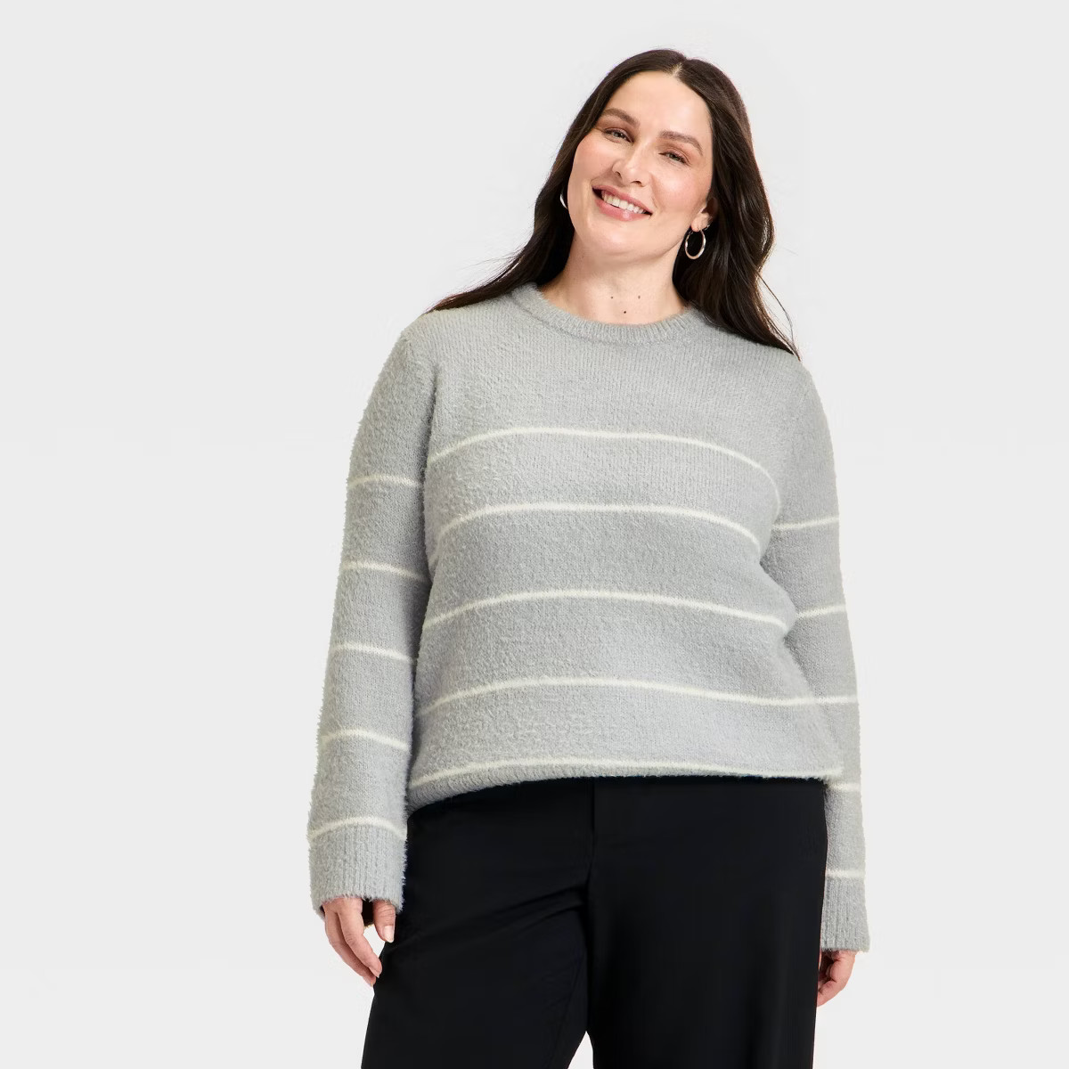 Women's Long Sleeve Fuzzy Pullover Sweater - A New Day™ | Target