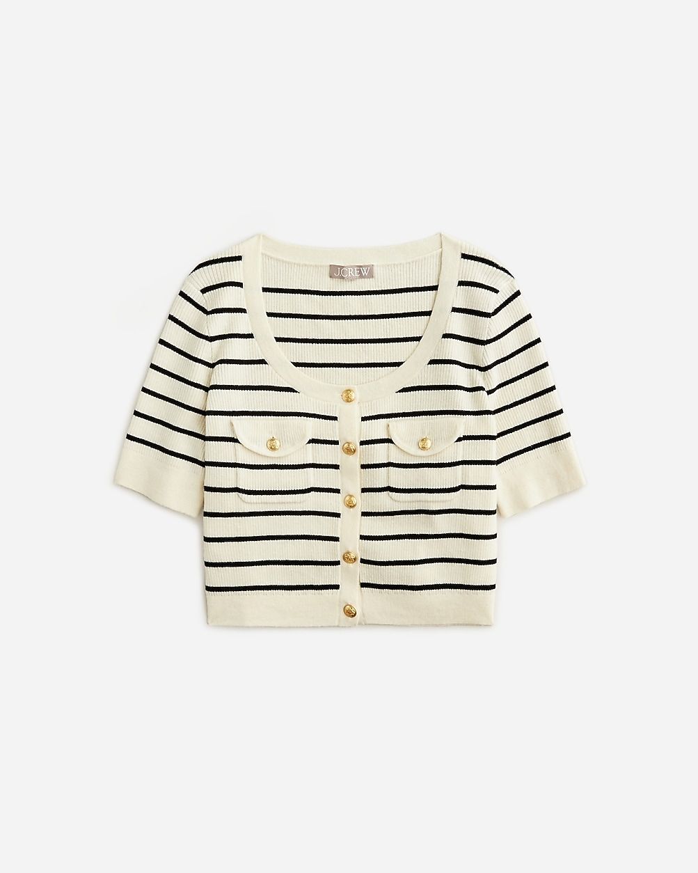 Button-up sweater-tee in stripe | J.Crew US