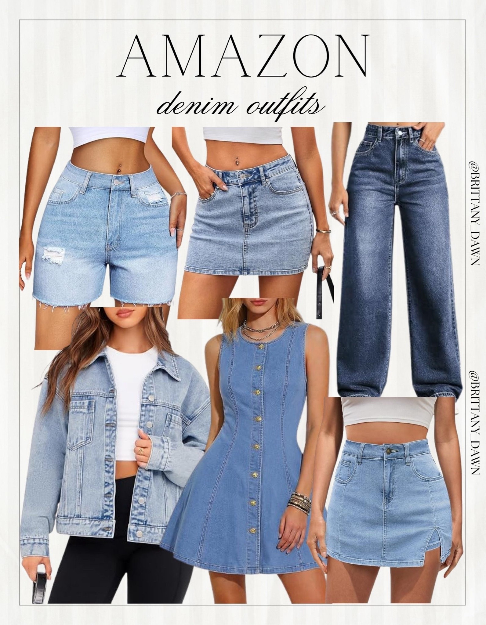 Denim days are forever! 👖
Loving these versatile Amazon denim staples. From classic jackets and sweet button-front dresses to high-waisted wide-leg jeans, skirts, and shorts, there's a piece for every vibe.

Mix and match these timeless blues for effortless, everyday looks all year round. Endless style options! ✨

#AmazonFashion #DenimStyle #OOTD #LTKfashion #CasualChic #EverydayStyle #DenimInspo #StreetStyle #StyleEssentials #OutfitInspo

#LTKootd