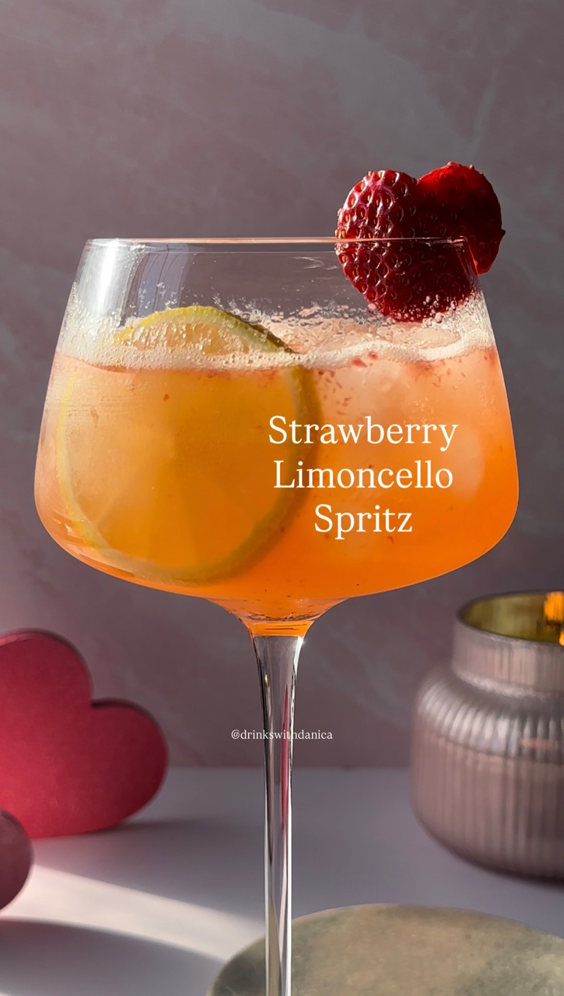 Strawberry Limoncello Spritz

Full recipe is at www.drinkswithdanica.com