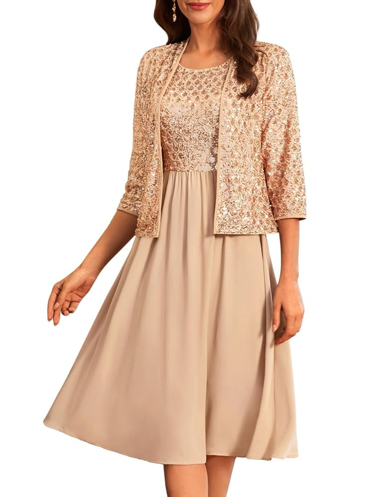 GRACE KARIN 2025 Mother of The Bride Dresses Wedding Guest Party Dress Two Piece Dress | Amazon (US)