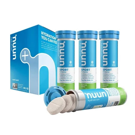 Nuun Sport: Electrolyte Drink Tablets, Lemon Lime, 4 Tubes (40 Servings) 40 Count | Walmart (US)