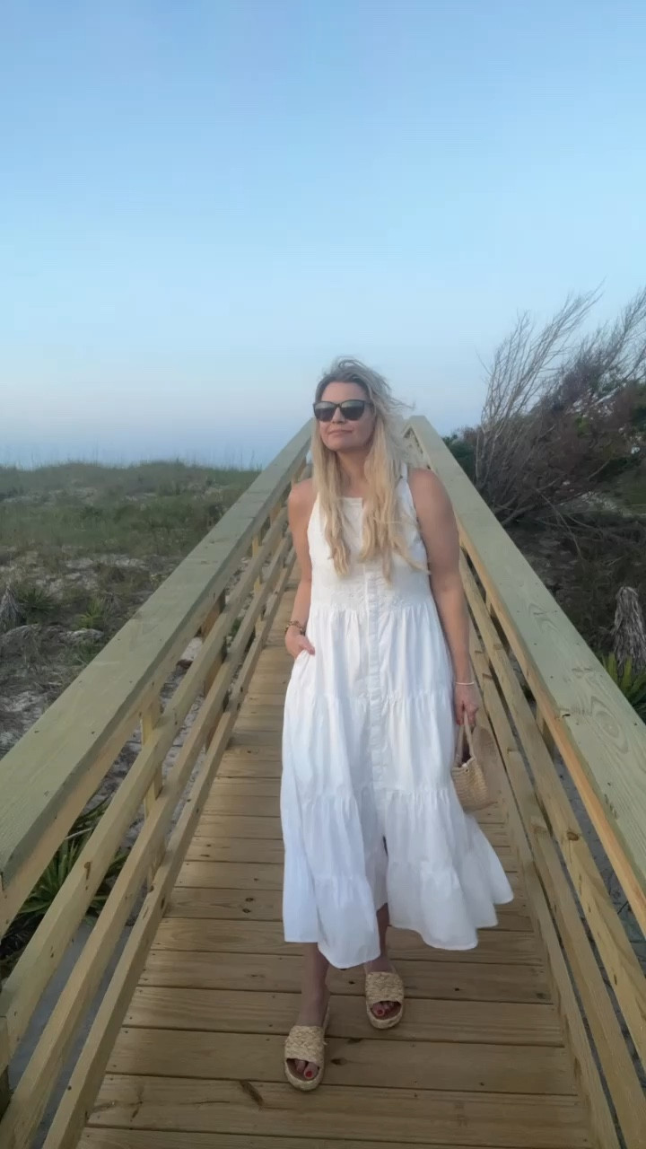 My favorite white dress - always on repeat! Perfect summer dress with the prettiest details. Love the collar and the embroidery, the tiered skirt, the comfort level - just so beautiful and perfect for all things summer 

What I share - Mom style, casual style , summer outfit, travel outfit, work wear, summer capsule, summer tank, mom outfit, neutral fashion, vacation outfit, dress, trench coat, rainy day style,White jeans, wide leg jeans, baggy jeans,travel dress, summer dress, leather jacket, spring jacket, Jean skirt, French style, wedding guest dress, date night outfit, cruise dress, mesh shoes, summer dress, elevated casual, tennis shoes, comfy shoes, travel shoes 

#LTKSeasonal #LTKStyleTip #LTKVideo