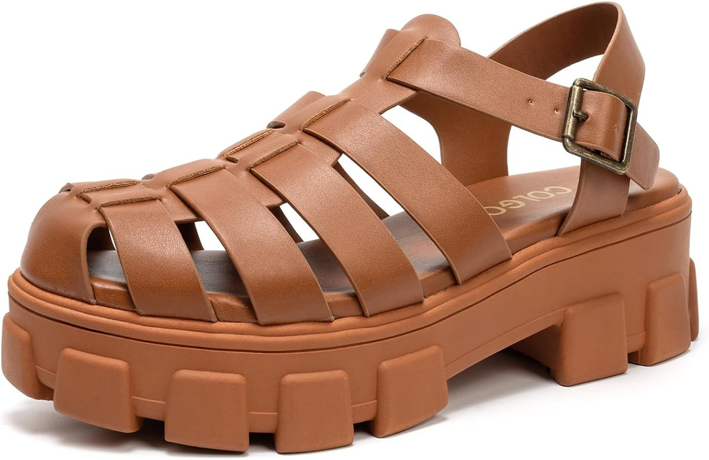 Colgo Womens Platform Wedge Sandals Chunky Block Heeled Adjustable Buckle Fisherman Sandals for S... | Amazon (US)