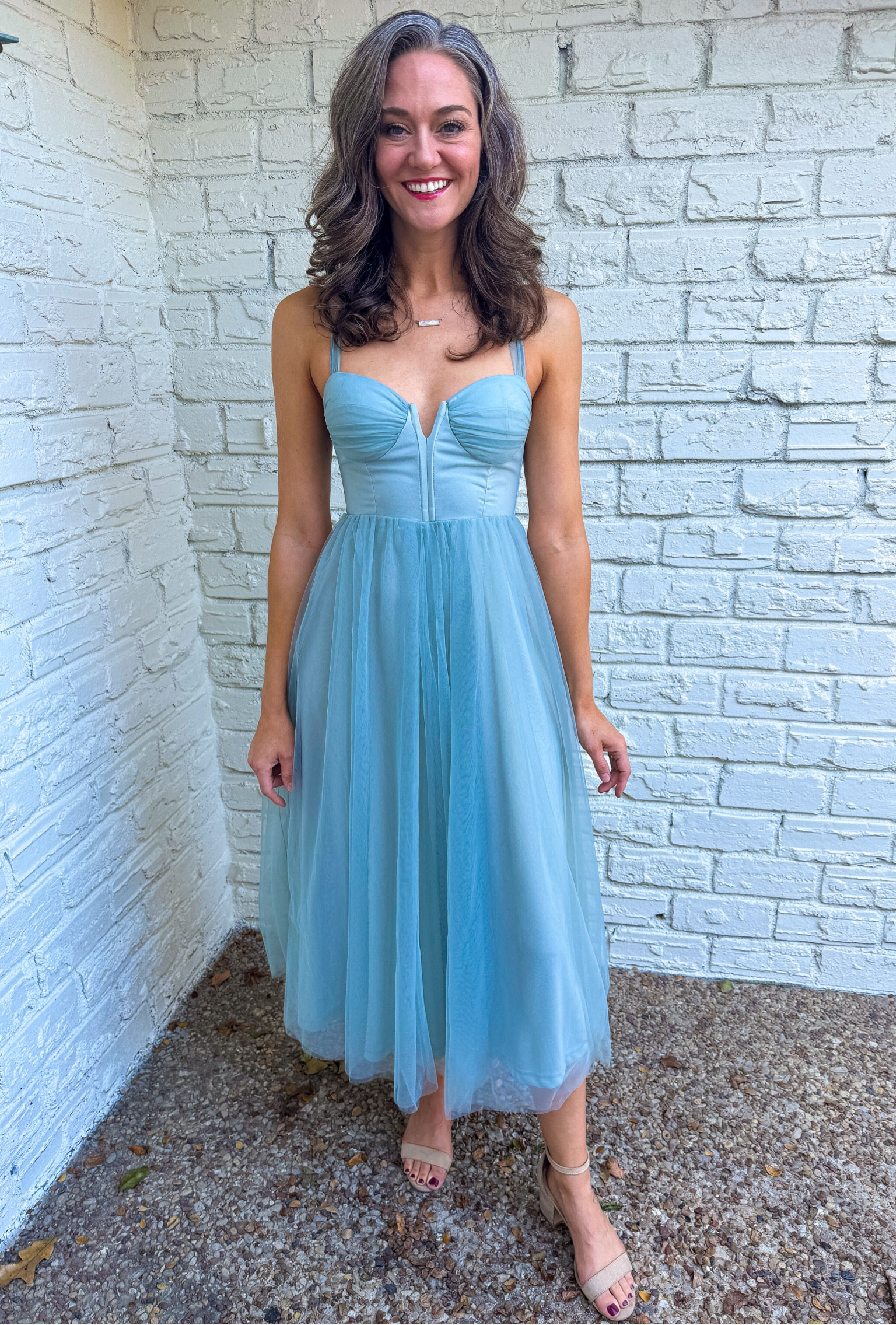 Fun wedding dress! Fall wedding dress. Spring wedding dress. Blue wedding guest dress. 

Dress is Fairytale World Midi Dress in Sage, Small

#LTKFindsUnder100 #LTKStyleTip #LTKWedding