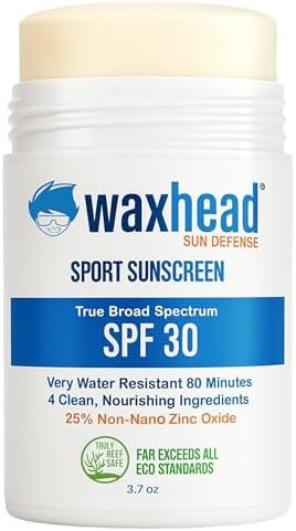 Waxhead Zinc Oxide Sunscreen Stick for Face SPF 30, Jumbo 3.7 oz, Kids | 4-Ingredient Mineral, Ba... | Amazon (US)