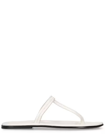 10mm t-strap leather thong sandals - Toteme - Women | Luisaviaroma | Luisaviaroma