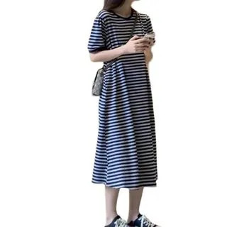 Short-Sleeve Striped T-Shirt Dress | YesStyle Global