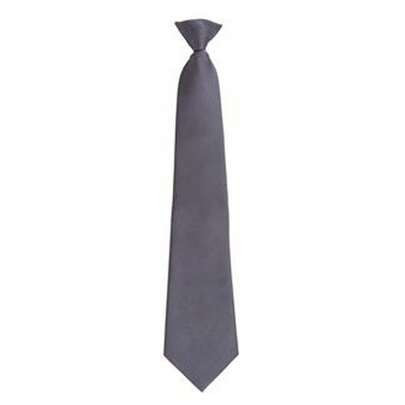 Mens Fashion "Colours" Work Clip On Tie (Grey) | SHEIN