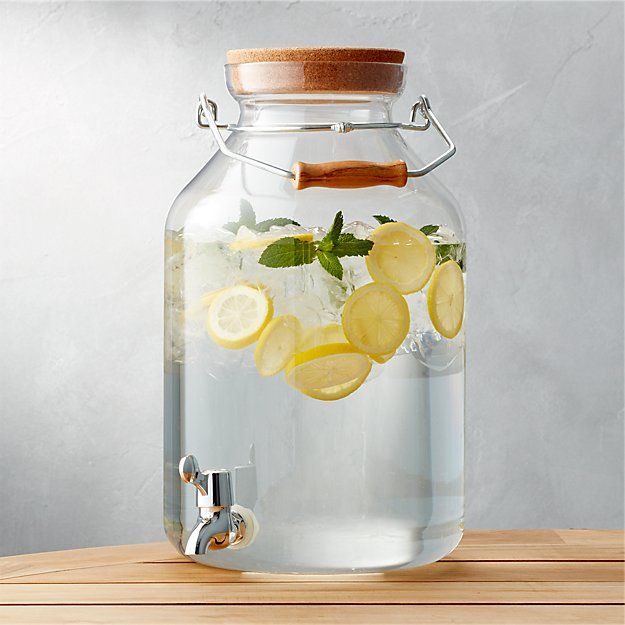 Acrylic Drink Dispenser 3-gal. + Reviews | Crate and Barrel | Crate & Barrel