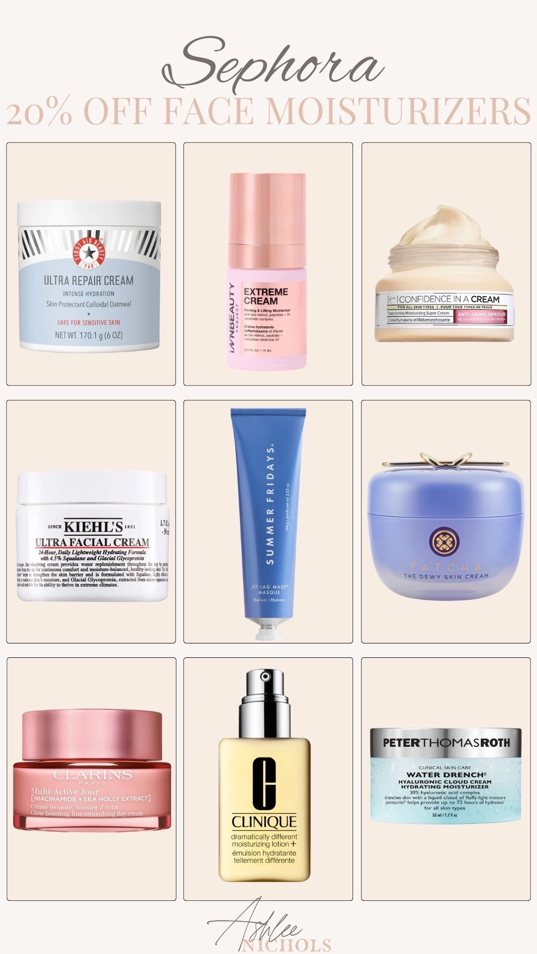 20% off face moisturizers at Sephora!

#LTKOver40 #LTKSaleAlert #LTKBeauty
