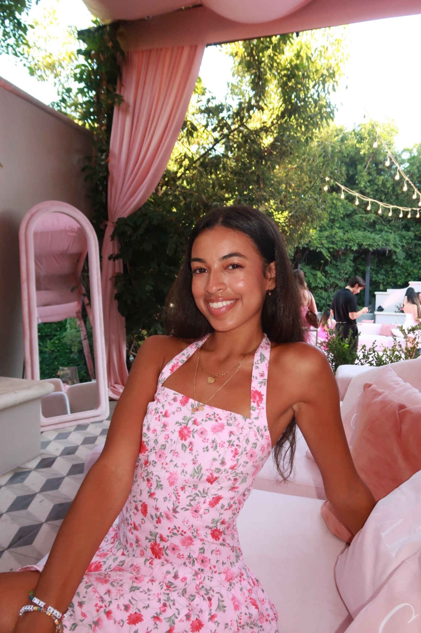 Pink dress, petite dress, drop waist dress, floral dress, pink attire, floral attire, influencer event, outfit ideas, outfit inspo, 

#LTKParties #LTKPetite #LTKStyleTip