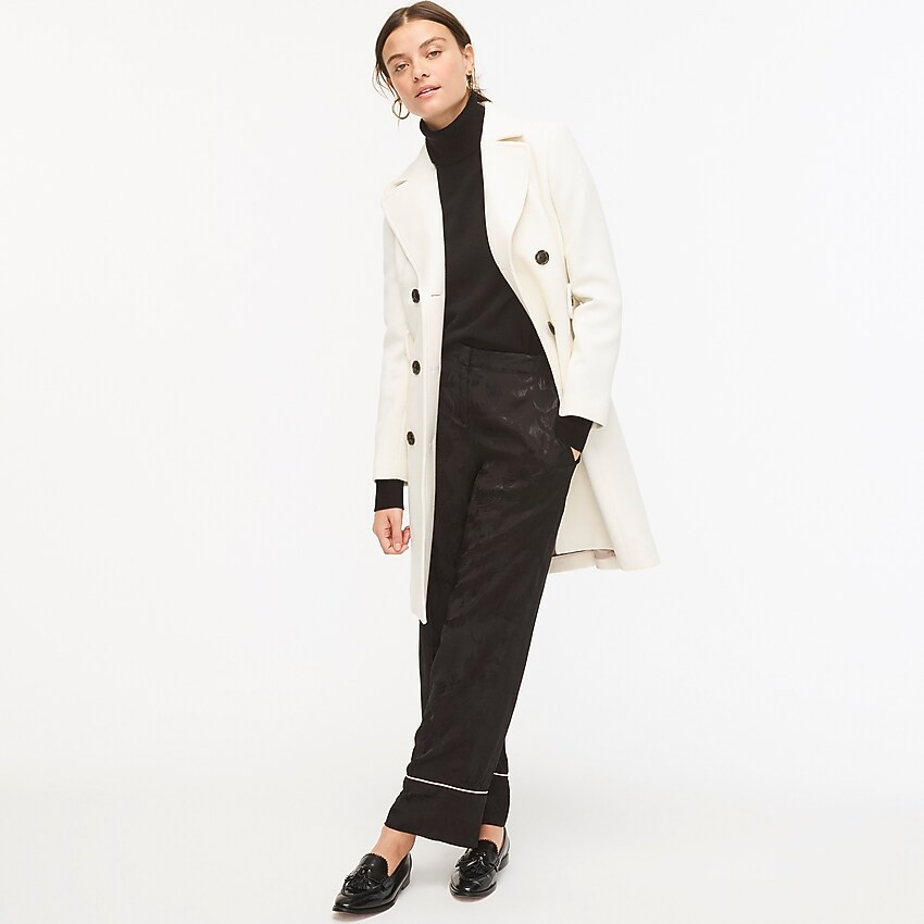 Double-breasted lady coat in Italian double-cloth wool | J. Crew US