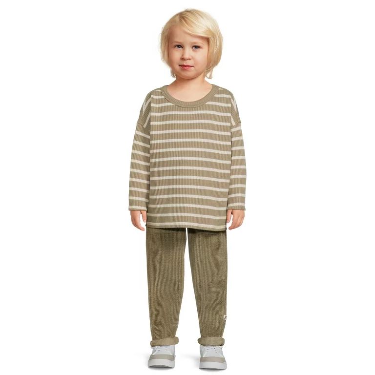 easy-peasy Baby and Toddler Boys Long Sleeve Waffle T-Shirt and Pants Outfit Set, 2-Piece, Sizes ... | Walmart (US)