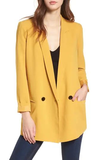 Women's Mural Oversize Blazer, Size Small - Yellow | Nordstrom