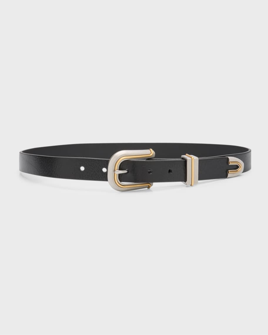 Rag & Bone Ventura Leather & Nickel Belt | Neiman Marcus