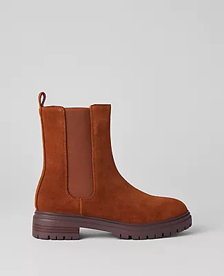 Ann Taylor Chelsea Flat Suede Bootie | Ann Taylor (US)