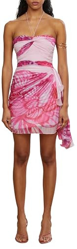 AMUR Women's Bentley Mini Dress, Sand Verbana, 8 | Amazon (US)