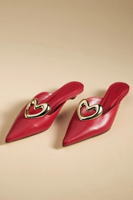 Maeve Heart Mule Heels | Anthropologie (US)