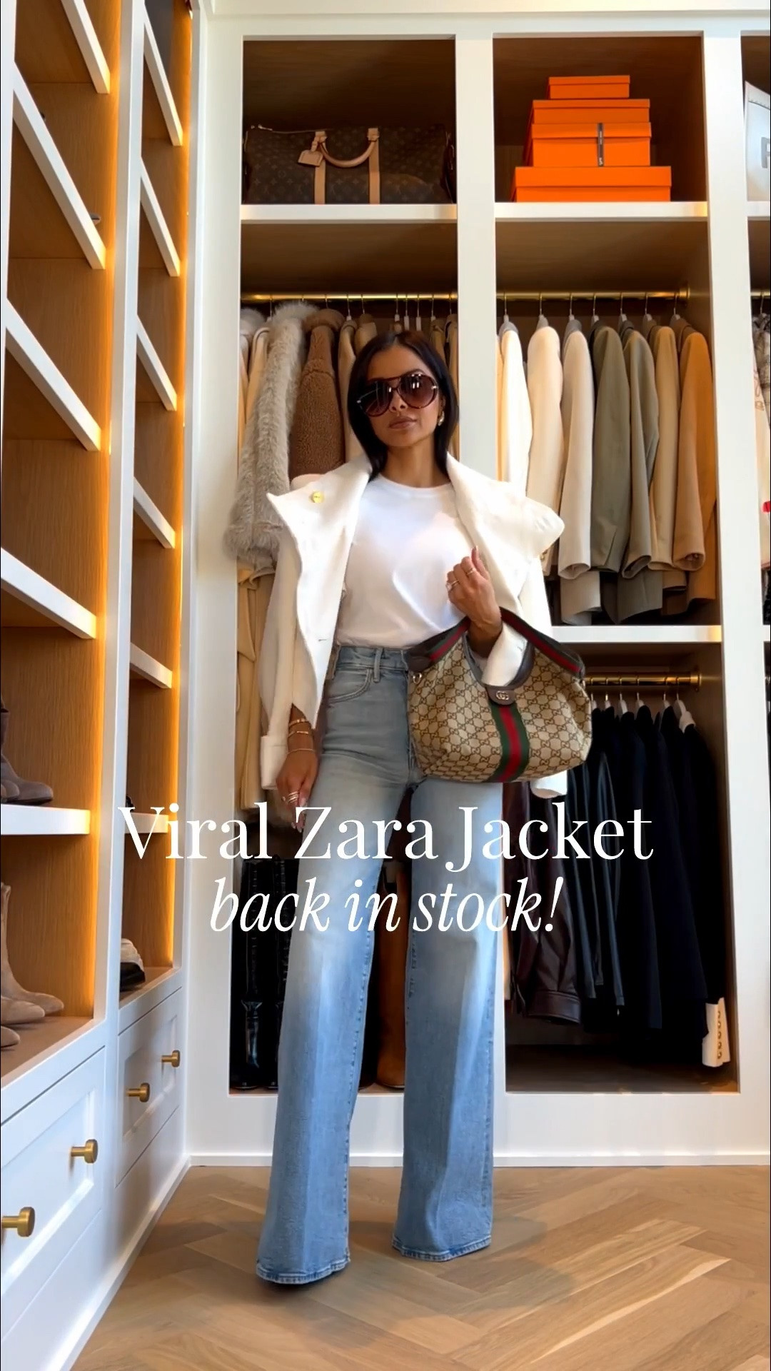 The chic Zara jacket that keeps selling out is finally back in stock in both the black and white colors! The cropped blazer layers over dresses and trousers for  the office! It also has enough structure to be chic for a date night outfit!

Spring workwear, office outfits, flattering denim, wide leg jeans, Zara outfits

#LTKOver40 #LTKmomlife #LTKootd