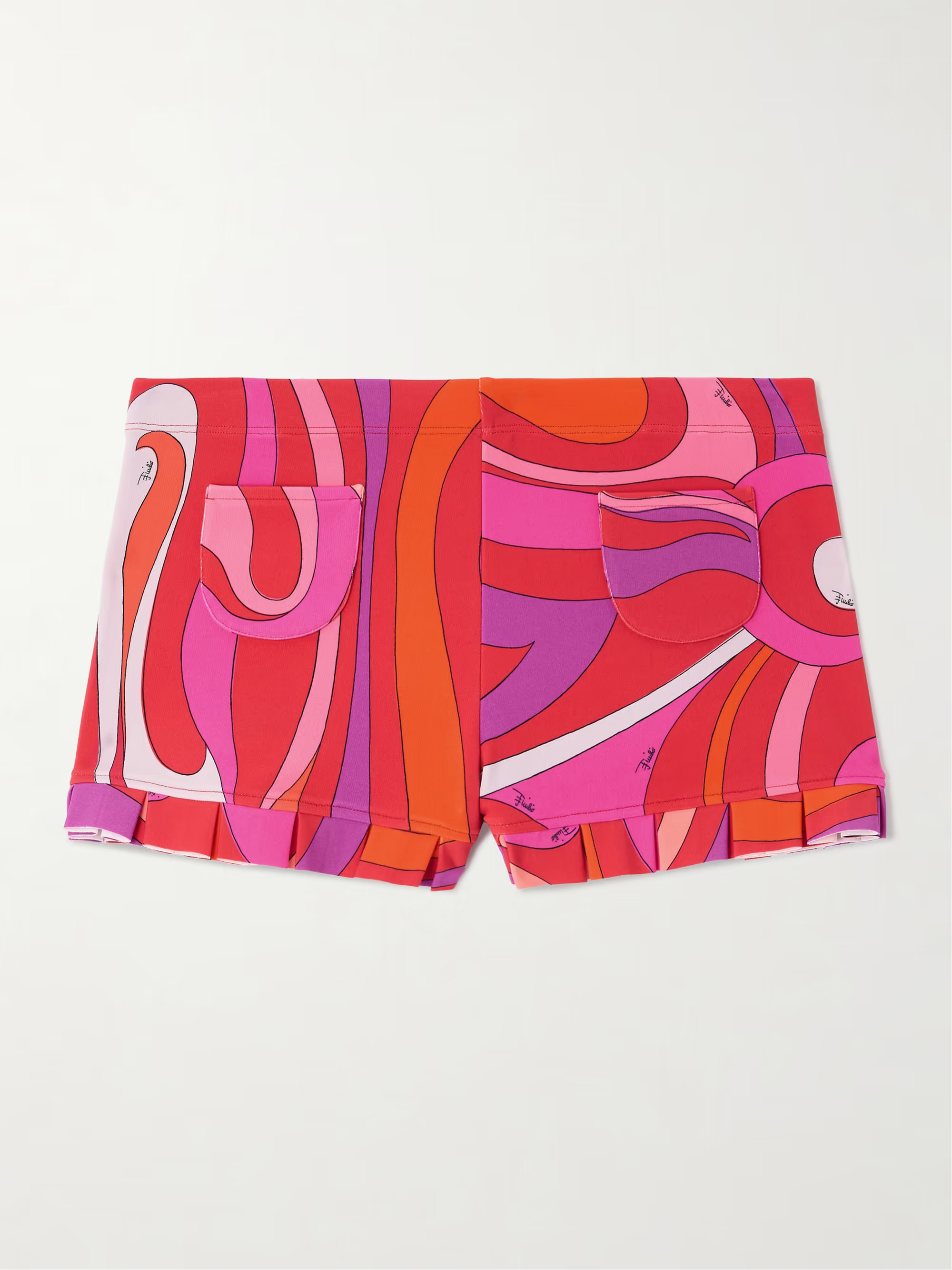 Ruffled printed jersey shorts | NET-A-PORTER (US)