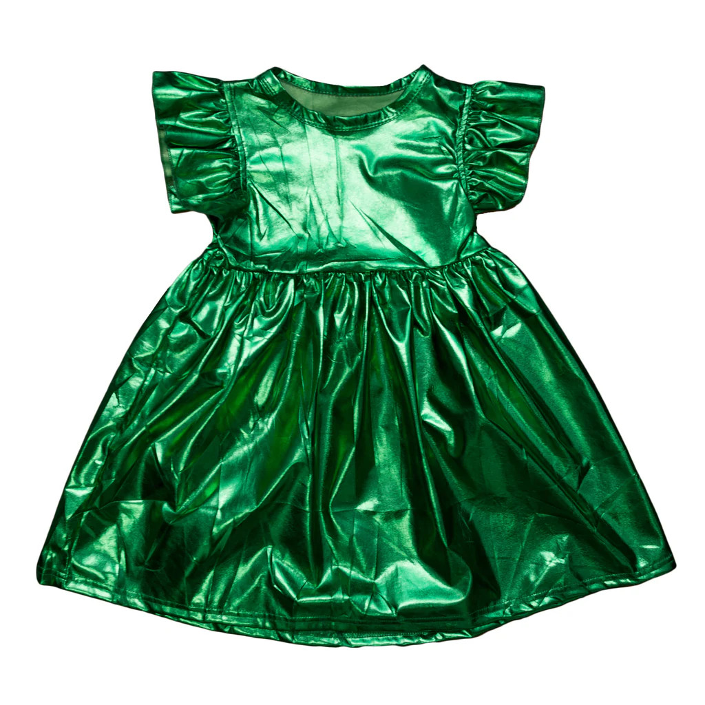 Green Metallic Adult Dress | Belle Cher