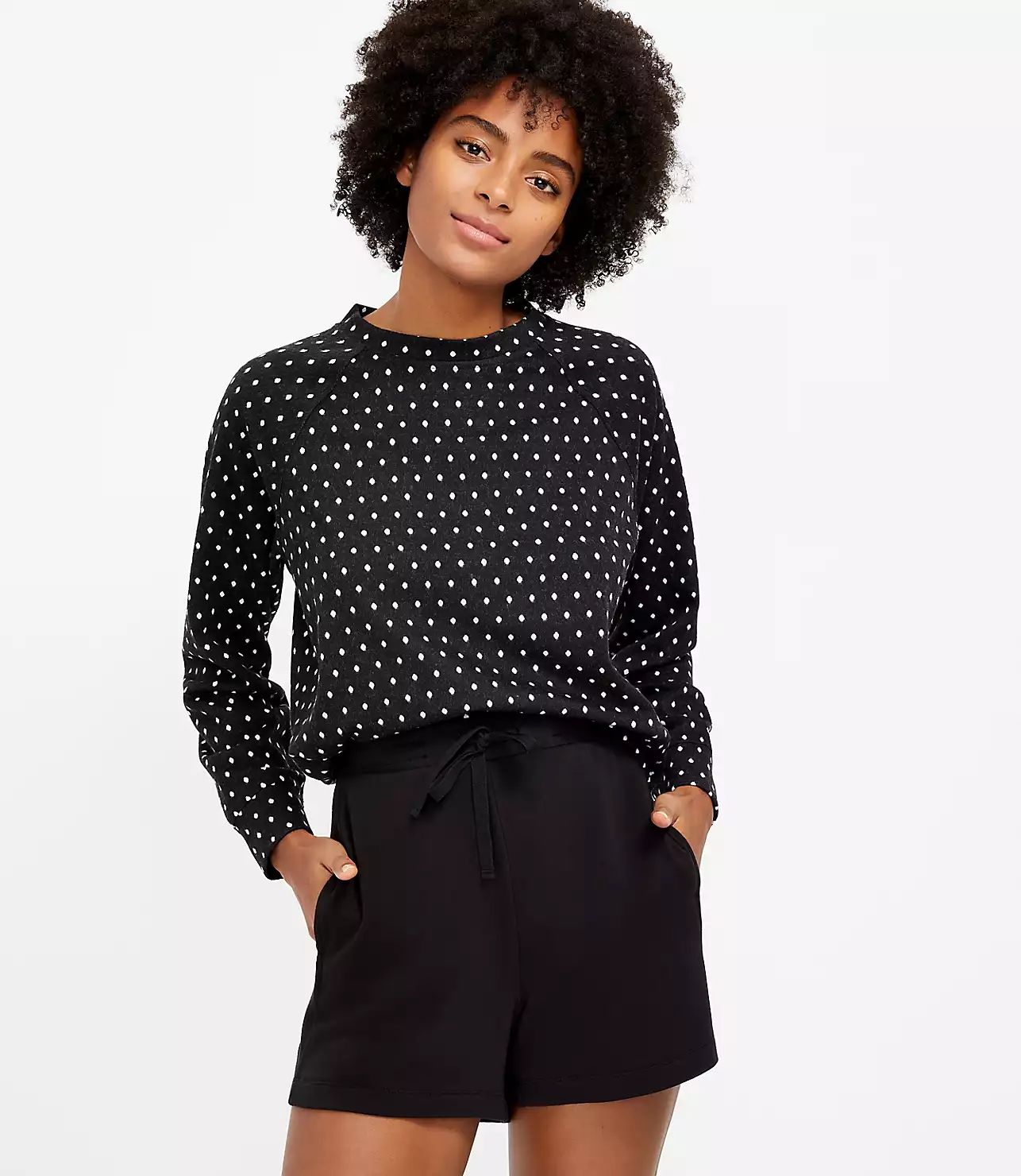 Lou & Grey Dotted Ponte Sweatshirt | LOFT