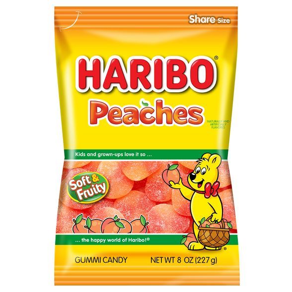 HARIBO Peaches Gummi Candy - 8oz | Target