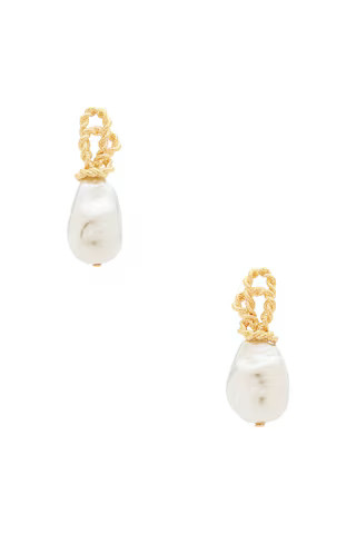 Lele Sadoughi Chateau Rope Button Earrings in Pearl from Revolve.com | Revolve Clothing (Global)