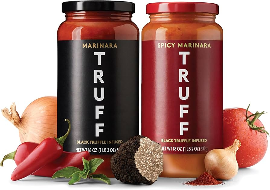 TRUFF Pasta Sauce Bundle, Black Truffle Marinara and Spicy Marinara | Flavorful Pair of Regular a... | Amazon (US)