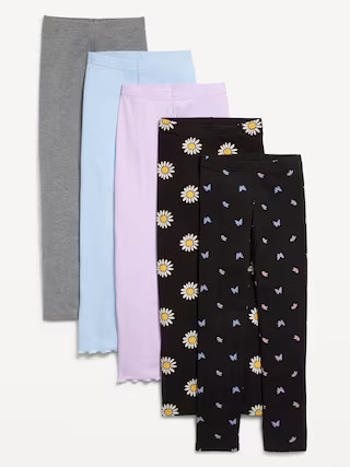 High-Waisted Leggings Variety 5-Pack for Girls | Old Navy (US)