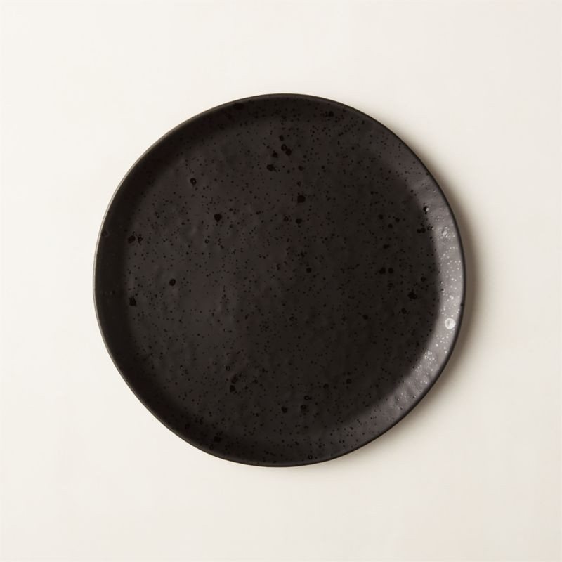 Fleck Black Reactive Salad Plate + Reviews | CB2 | CB2