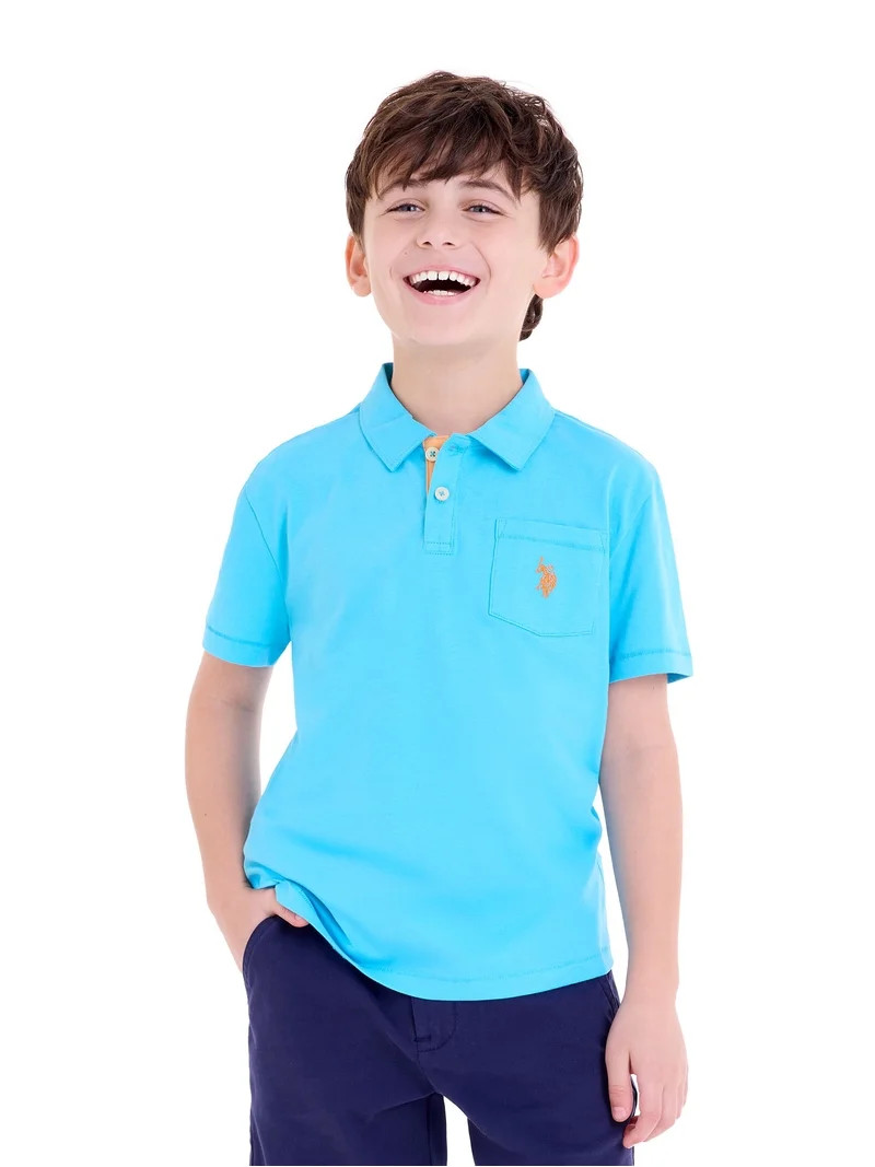 U.S. Polo Assn. Boys Everyday Play Jersey Polo, Sizes 4-18 | Walmart (US)