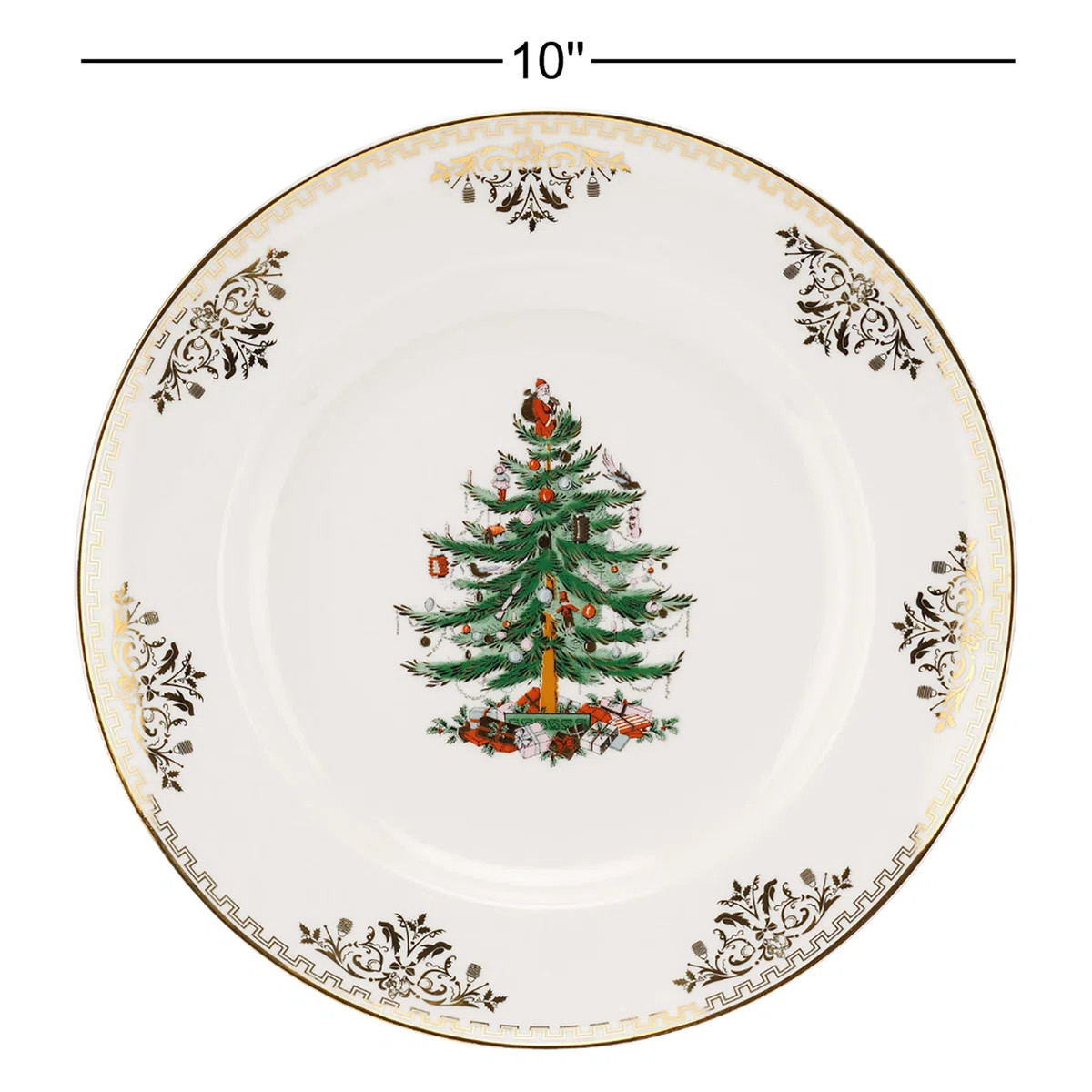 Spode Christmas Tree Gold Dinner Plate 10.5" (Set of 4) | Wayfair North America