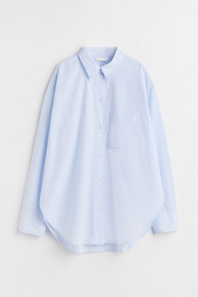 Oversized cotton shirt | H&M (UK, MY, IN, SG, PH, TW, HK)