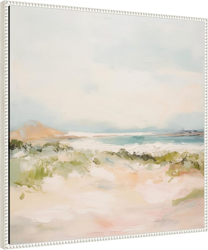 Kate and Laurel Framed Canvas Wall Art Print Tranquil Landscape III Square by Amy Lighthall, 30 x... | Amazon (US)