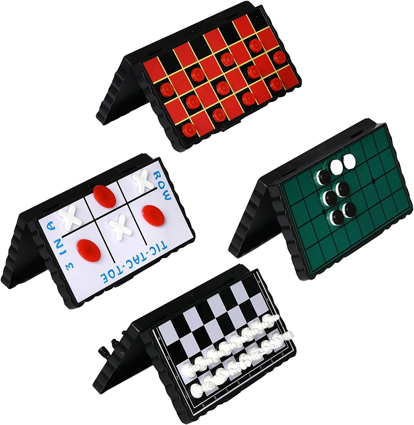 Point Games Travel Board Game Set - Bundle Pack of 4 Classic Magnetic Games, Stocking Stuffers fo... | Amazon (US)