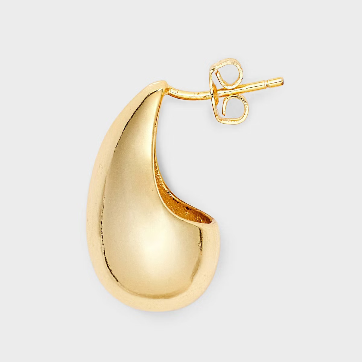 14k Gold Plated Puffed Teardrop Post Earrings - A New Day™ Gold | Target