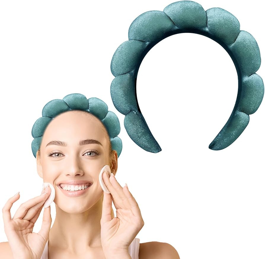 Spa Makeup Headbands for Women, Sponge Skincare Face Wash Headband for Washing Face - Velvet Bubb... | Amazon (US)