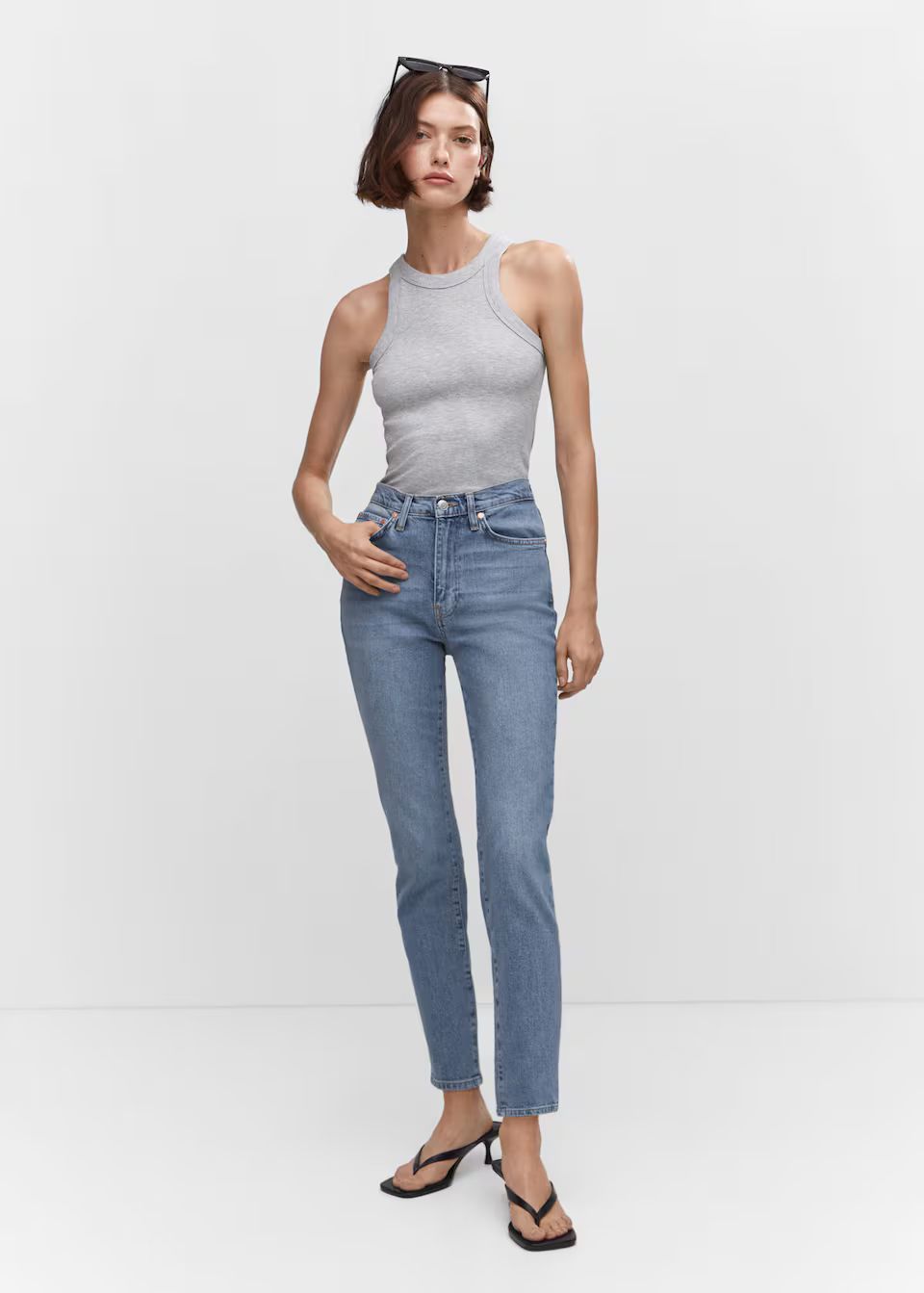 Slim cropped jeans -  Women | Mango USA | MANGO (US)