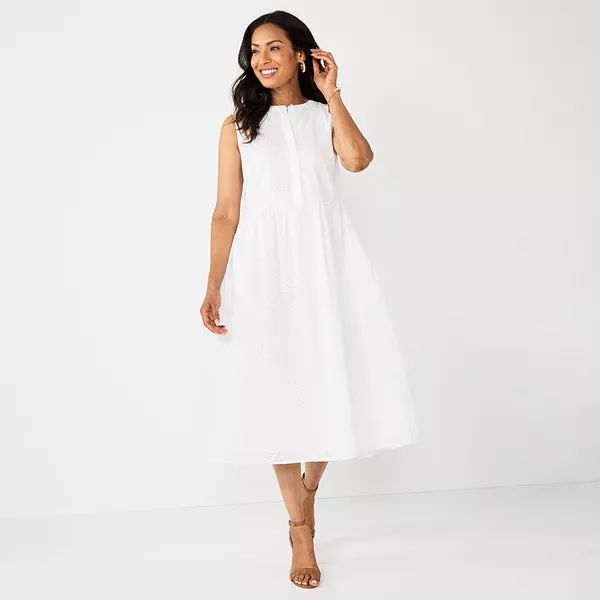 Women's Sonoma Goods For Life® Sleeveless Pintuck Tank Dress | Kohl's