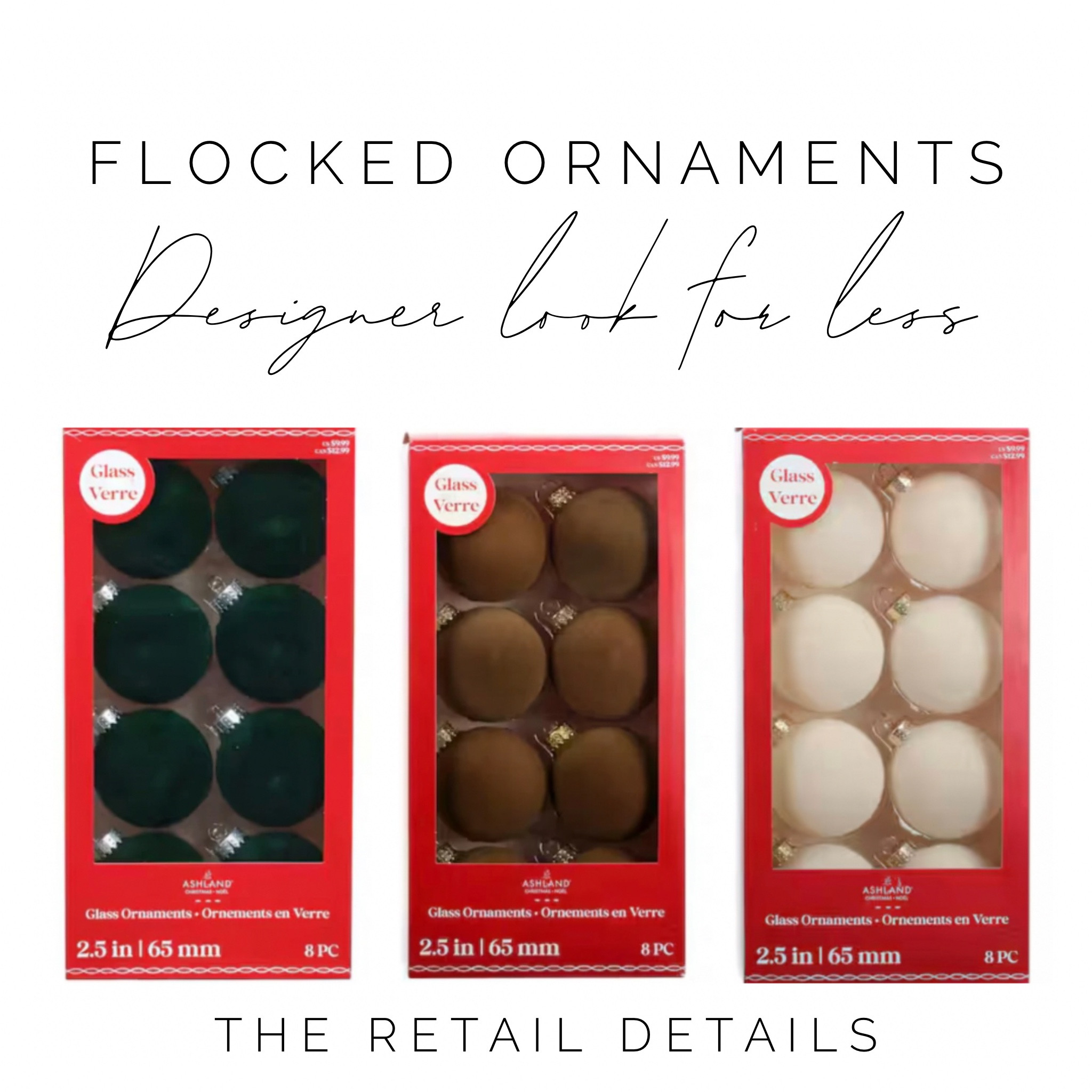 Studio McGee look for less flocked velvet ornaments  

#LTKSeasonal #LTKhome #LTKsalealert