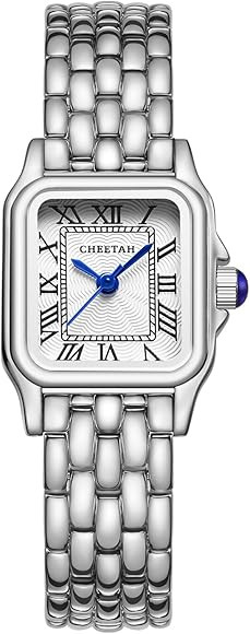 CHEETAH Gold Watches for Women with Small Vintage Bracelet, Rectangular Case Roman Dial | Amazon (US)