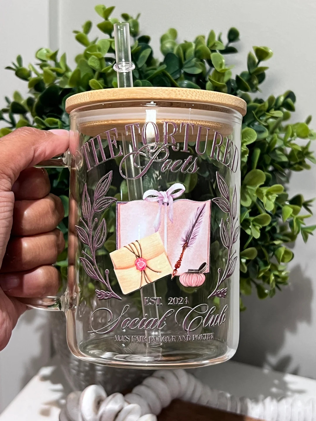 Tortured Poets Glass Mug | Gift For Her | Birthday Gift | Coffee Glass Mug | Swiftea Glass Mug | ... | Etsy (US)