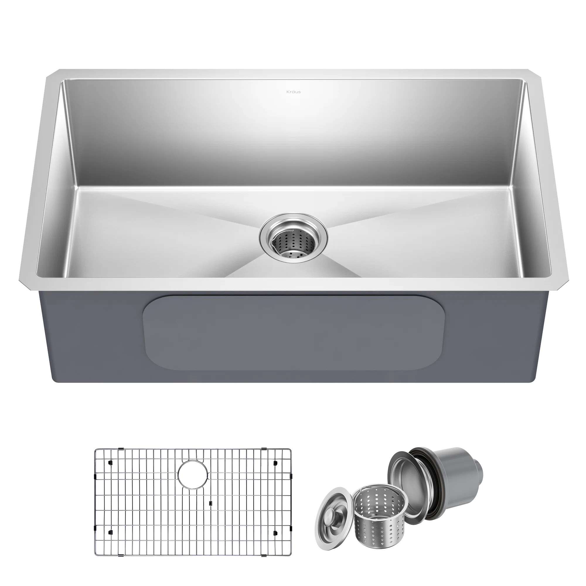 KRAUS Standart PRO™ Undermount 16 Gauge Stainless Steel Kitchen Sink KHU100-32 | Wayfair North America