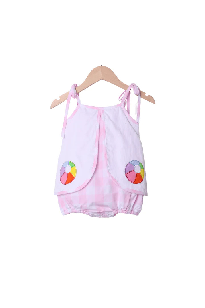 Applique Beach Ball Tie Bubble | The Smocked Flamingo
