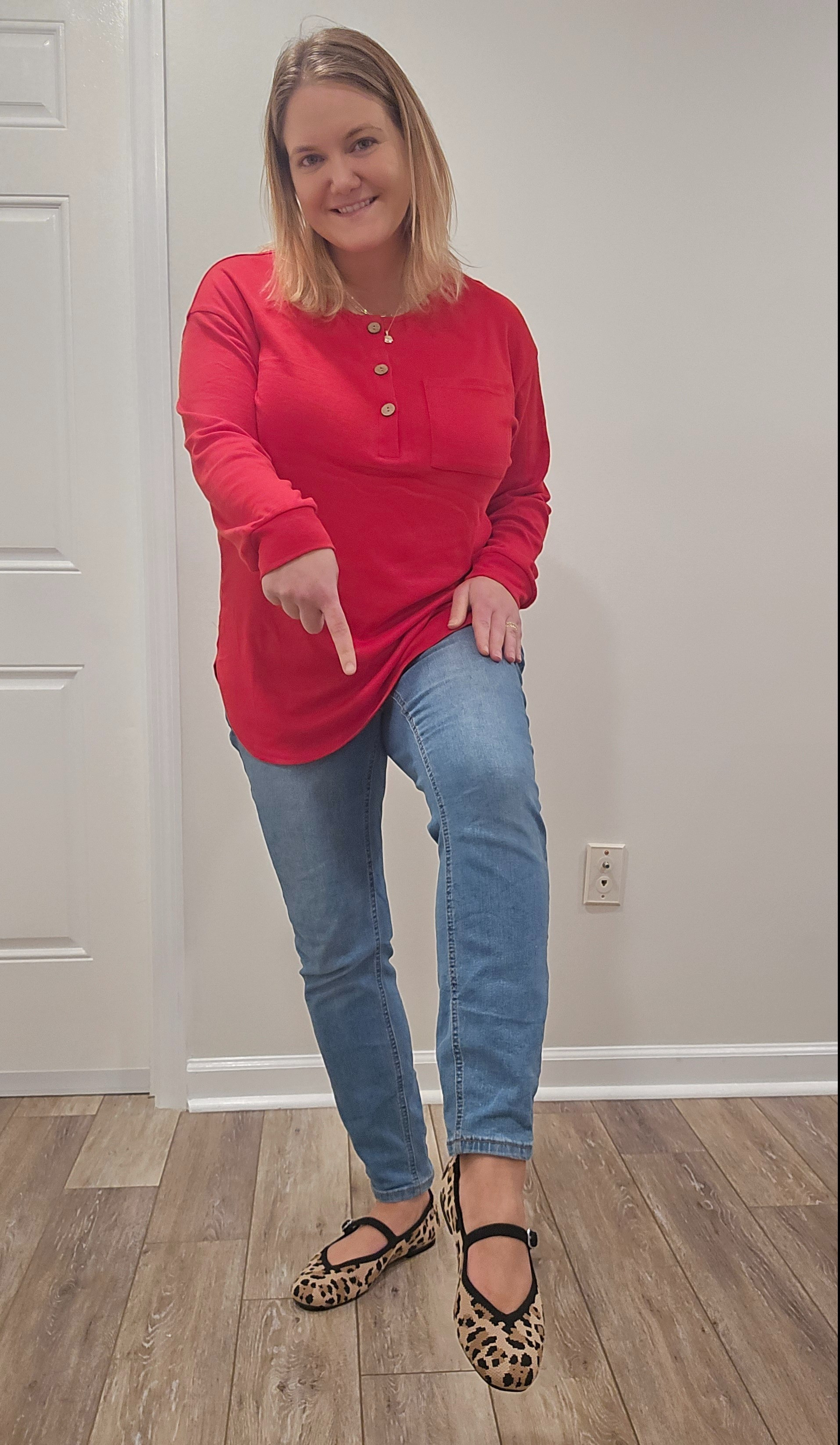 Prime Day win that turned into an everyday favorite. This top is so soft, drapes perfectly, and works for real life mom days.I can do the millennial half-tuck (Emilia says it’s cringe 😅) or wear it like a tunic — great butt coverage, which we love. Buttoned up or worn open, it still looks put together without trying too hard.Wore this to celebrate Nick’s birthday at school and somehow managed to look polished in the process — win.

#LTKootd #LTKFindsUnder50 #LTKMidsize