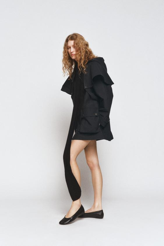 LIMITED EDITION CONTRAST COLLAR HOODIE TRENCH COAT ZW COLLECTION | Zara US