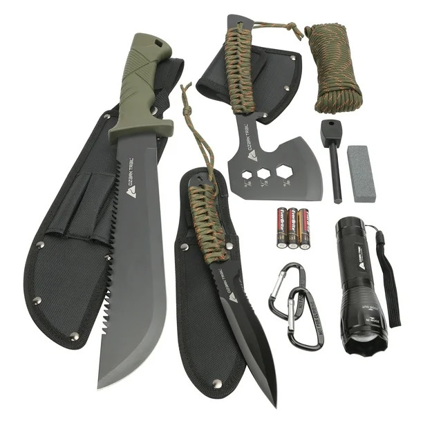 Ozark Trail 12-Pack Camping Tool Set, Olive, Model 4987 - Walmart.com | Walmart (US)